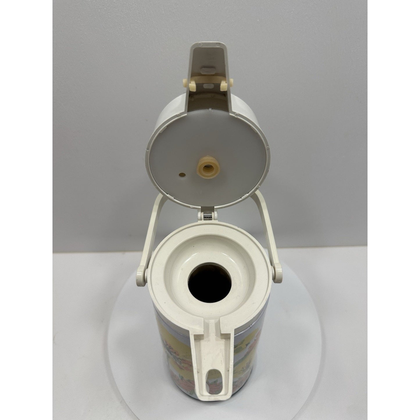 VINTAGE *NEW* 1970's Drink Dispenser w/Flowers Pumper Coffee Hot Cold Beverage