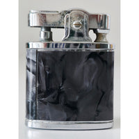 VINTAGE *NEW* 1956 Royal Star Japanese Super Lighter Black/Gray w/ Fleur-De-Lis