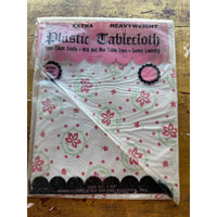 VINTAGE *NEW* 1960's Heavyweight Plastic 52" X 52" Tablecloth USA