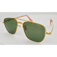 VINTAGE *NEW* 1970's Glam Unisex Gold Frame with Gray Lens Sunglasses