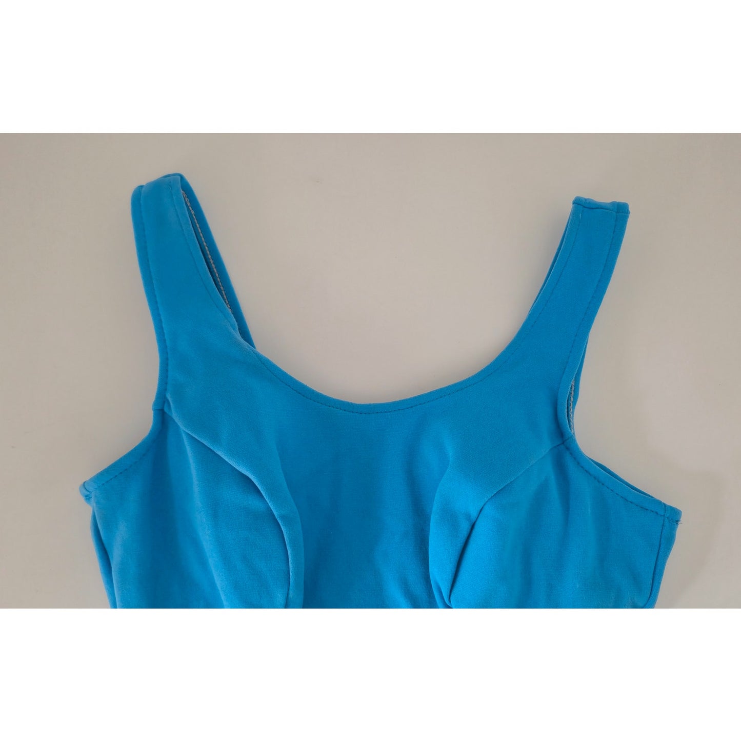VINTAGE *NEW* 1960's ILGWU Light Blue 100% Jersey One Piece Swimsuit Size 44