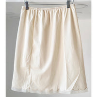 VINTAGE *NEW* 1950's Kayser Women's Cream Half Slip with Scalloped Trim Size L