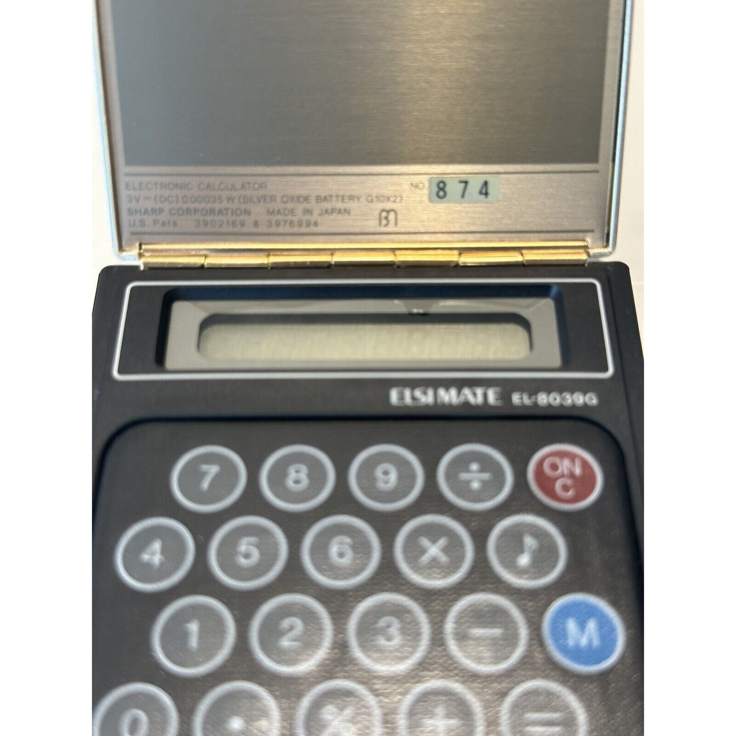 VINTAGE *NEW* Sharp EL-8039G Gold Flip Calculator Japan