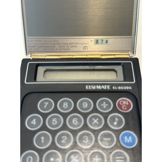 VINTAGE *NEW* Sharp EL-8039G Gold Flip Calculator Japan