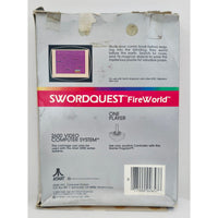 Atari 2600 1982 Swordquest Fireworld Game NOS Open Box with Wear Dealer Stock