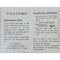 VINTAGE *NEW* 1970's Stratford Gold Pens Set of 2 per Case (6 Total)