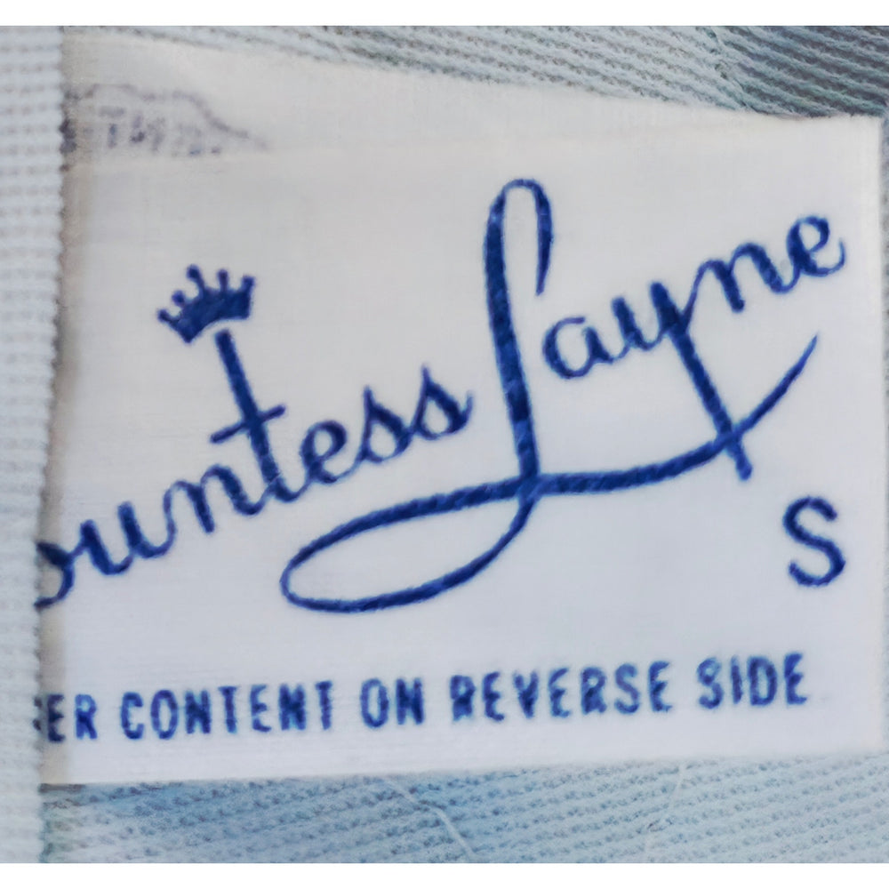 VINTAGE *NEW* 1960's Countess Layne Women's Light Blue Pajama Top Size S USA