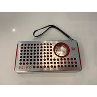 VINTAGE *NEW* 1960's Seiko Deluxe 601 Red Solid State Pocket Transistor Radio