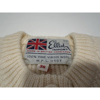 VINTAGE *NEW* Elliot 100% Pure Virgin Wool Dorset Btn Cardigan Sweater Wht Sz 36