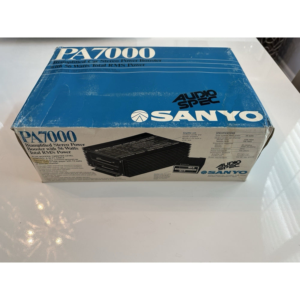 VINTAGE *NEW* 1980's Sanyo PA 7000 Bi-Amplified Car Stereo Power Booster