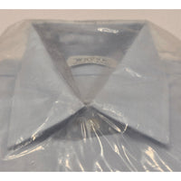 VINTAGE *NEW* 1960's Duron Men's Light Blue Dress Shirt Poly/Cotton Blend Size 14-32