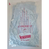VINTAGE *NEW* 1960's Women's Light Blue Nightgown with White Lace 100% Nylon Size L