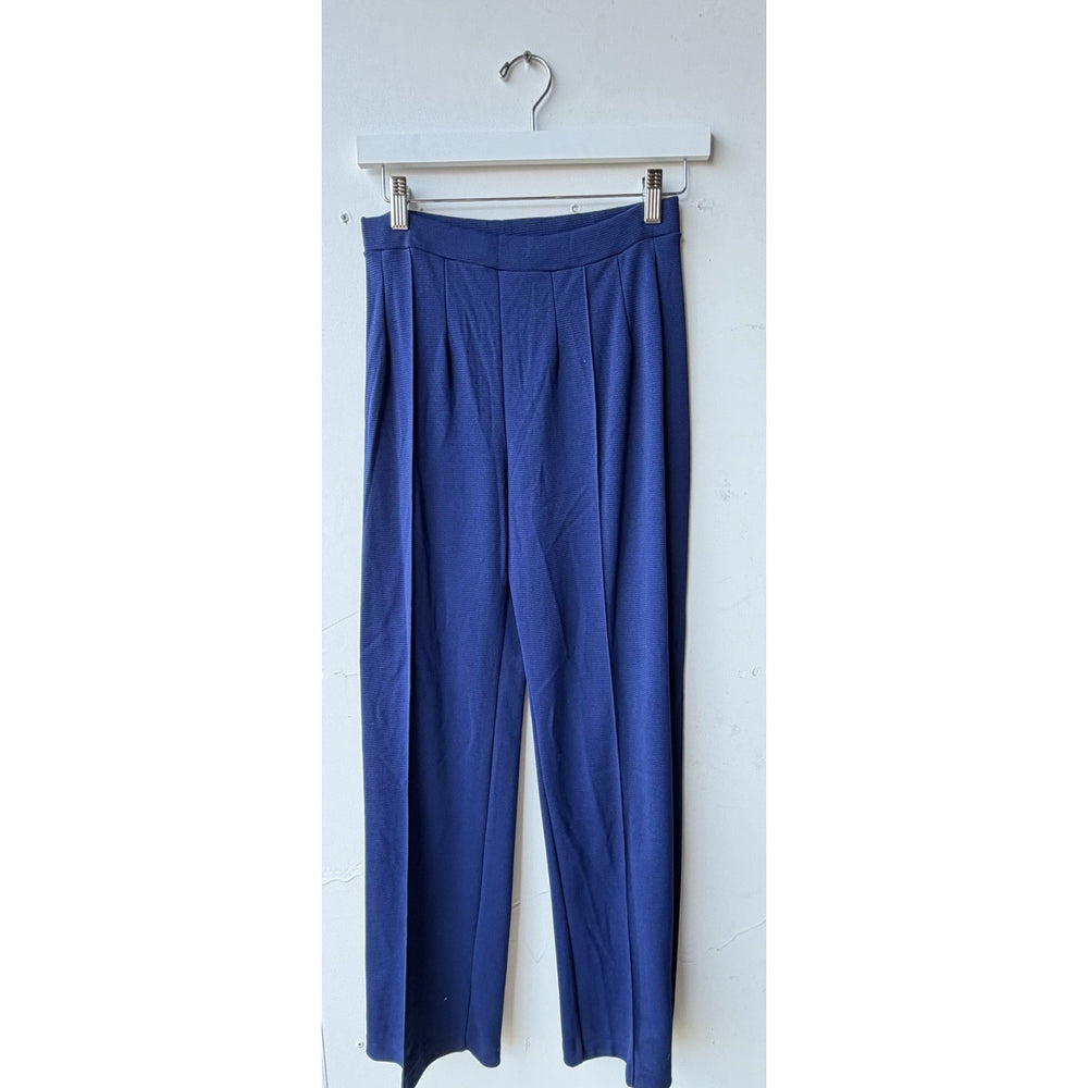 VINTAGE *NEW* 1960's Blue Pleated Twill Trousers