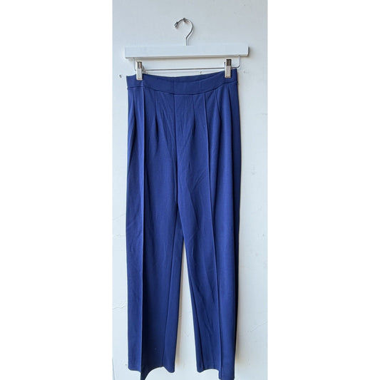 VINTAGE *NEW* 1960's Women's Navy Blue Stretch Double Knit Pants Size 12
