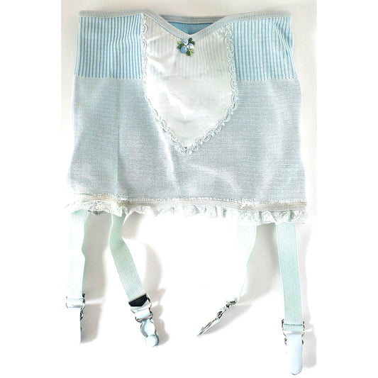 VINTAGE *NEW* 1950's Women's Light Blue Girdle w/Garter Belt Size Medium (26)
