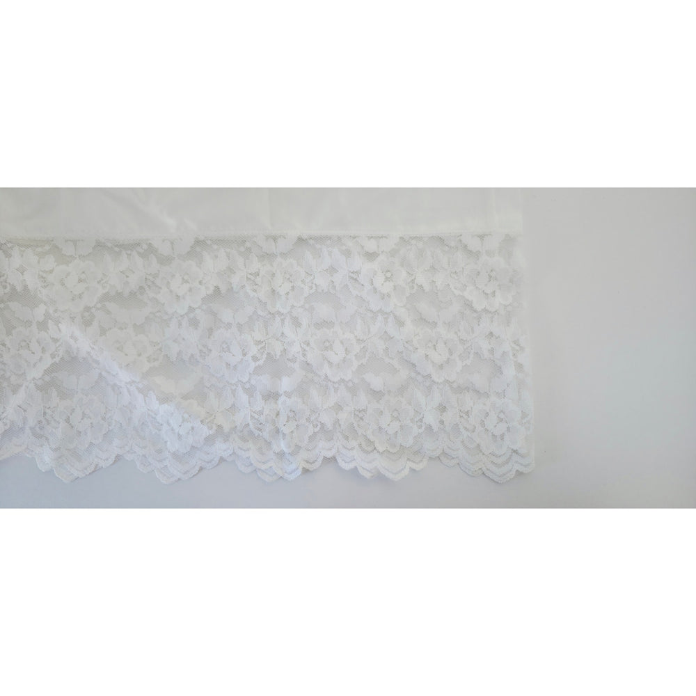 VINTAGE *NEW* 1960's Women's White Slip with White Lace Trim  Size S