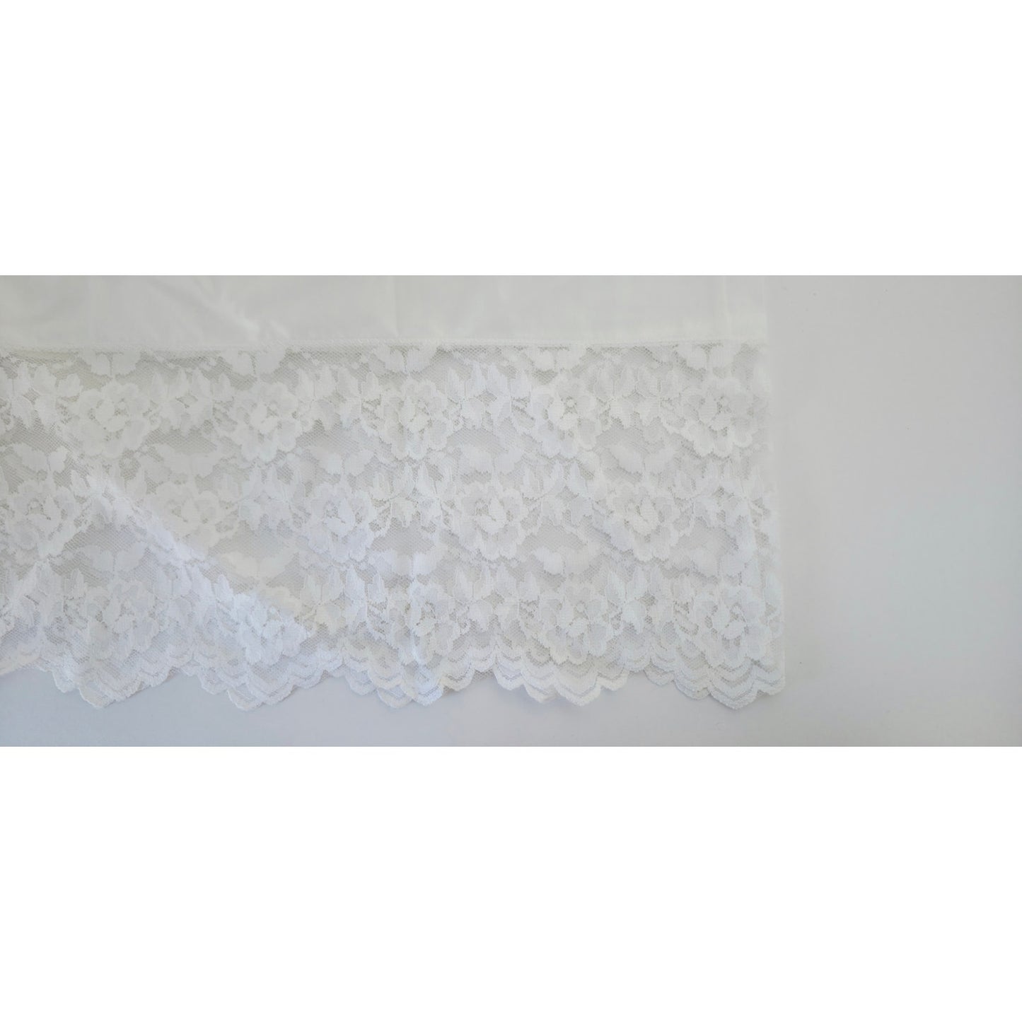 VINTAGE *NEW* 1960's Women's White Slip with White Lace Trim  Size S