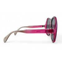 VINTAGE *NEW* 1970's Unisex Sunglasses Oversized Pink Ombre Frame with Gray Lens