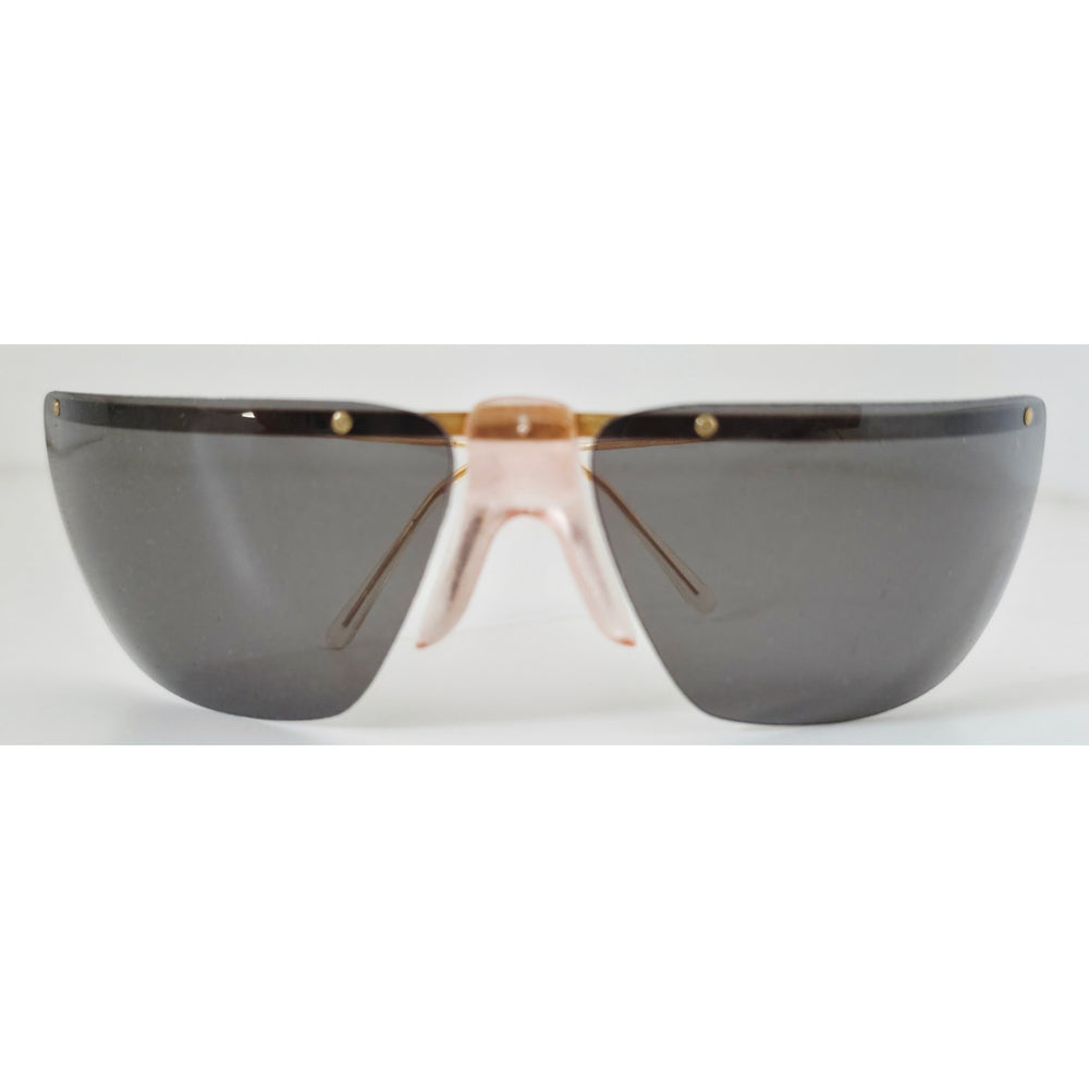 VINTAGE *NEW* 1970's Gray Lens with Gold Arm and Pink Bridge Sunglasses