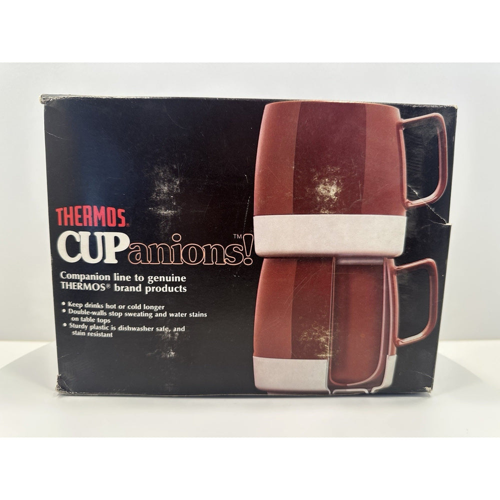 VINTAGE *NEW* 1970's CUPanions By Thermos Set of 4 8oz Cups in Yellow/Tan