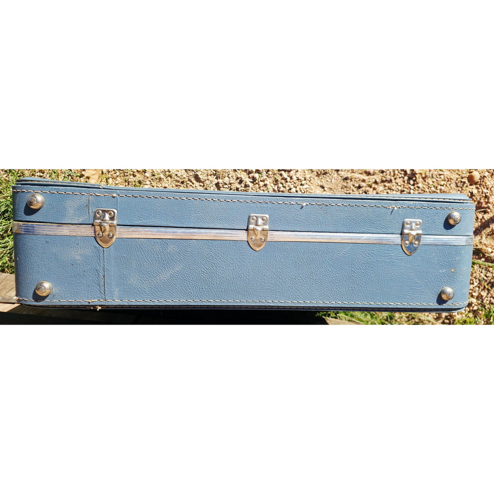 VINTAGE *NEW* 1960's Starflite Blue Hard Shell Luggage Size Large USA