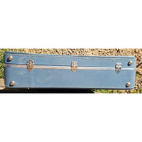 VINTAGE *NEW* 1960's Starflite Blue Hard Shell Luggage Size Large USA
