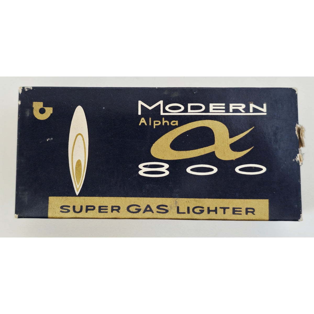 VINTAGE *NEW* 1950's Modern Alpha 800 Silver Super Gas Lighter Japan