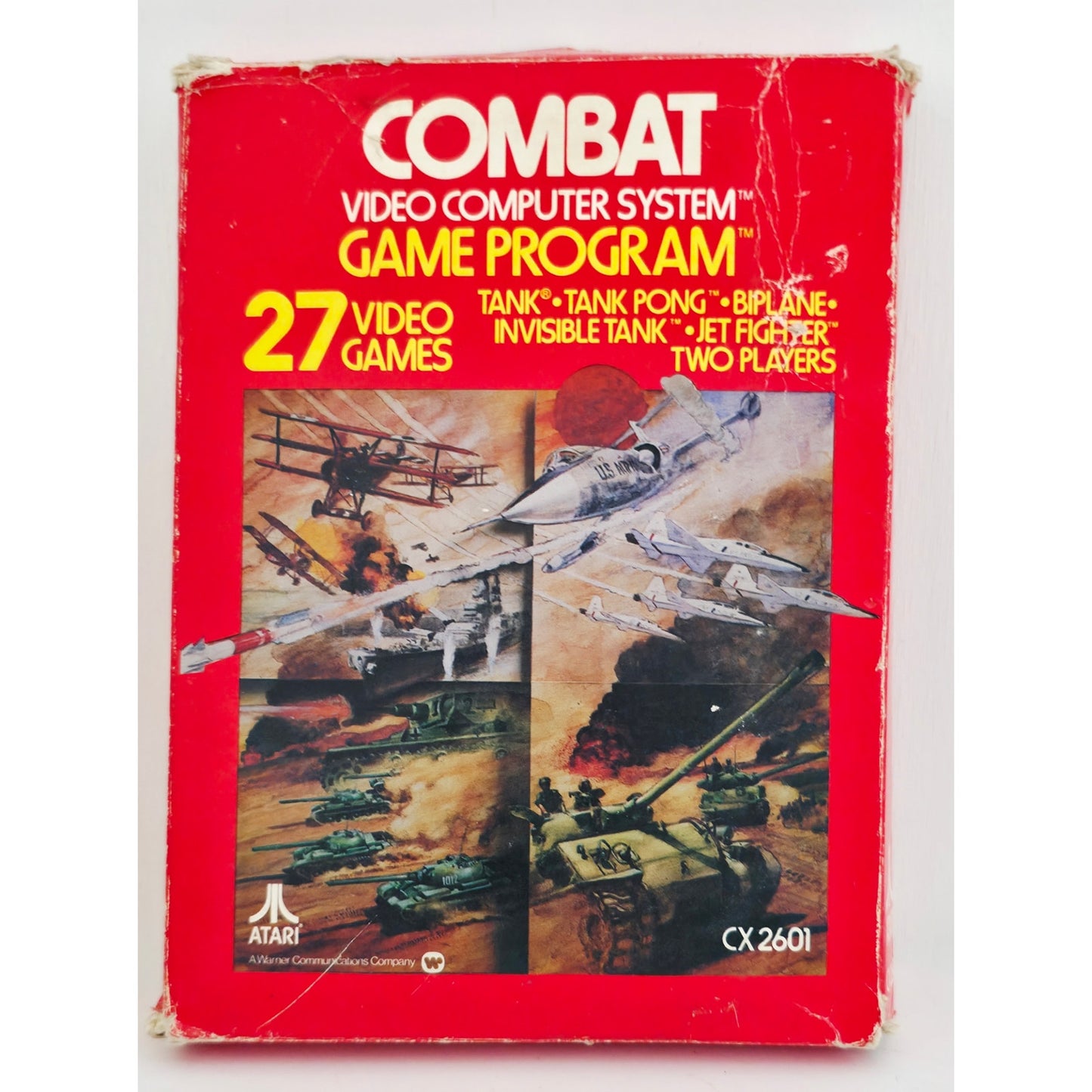 Atari 1978 COMBAT Video Game NOS Open Box with Wear Unsold Dealer Stock