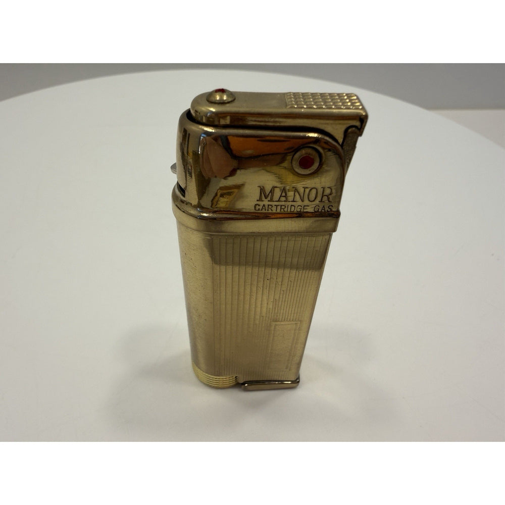 VINTAGE *NEW* 1960's Manor Gold Butane Lighter