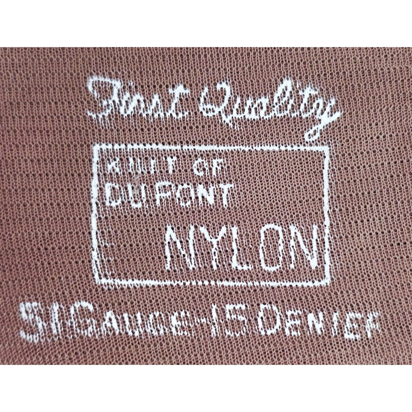 VINTAGE *NEW* 1960's DuPont 51 Gauge 15 Denier Pantyhose w/Black Seam Size 11