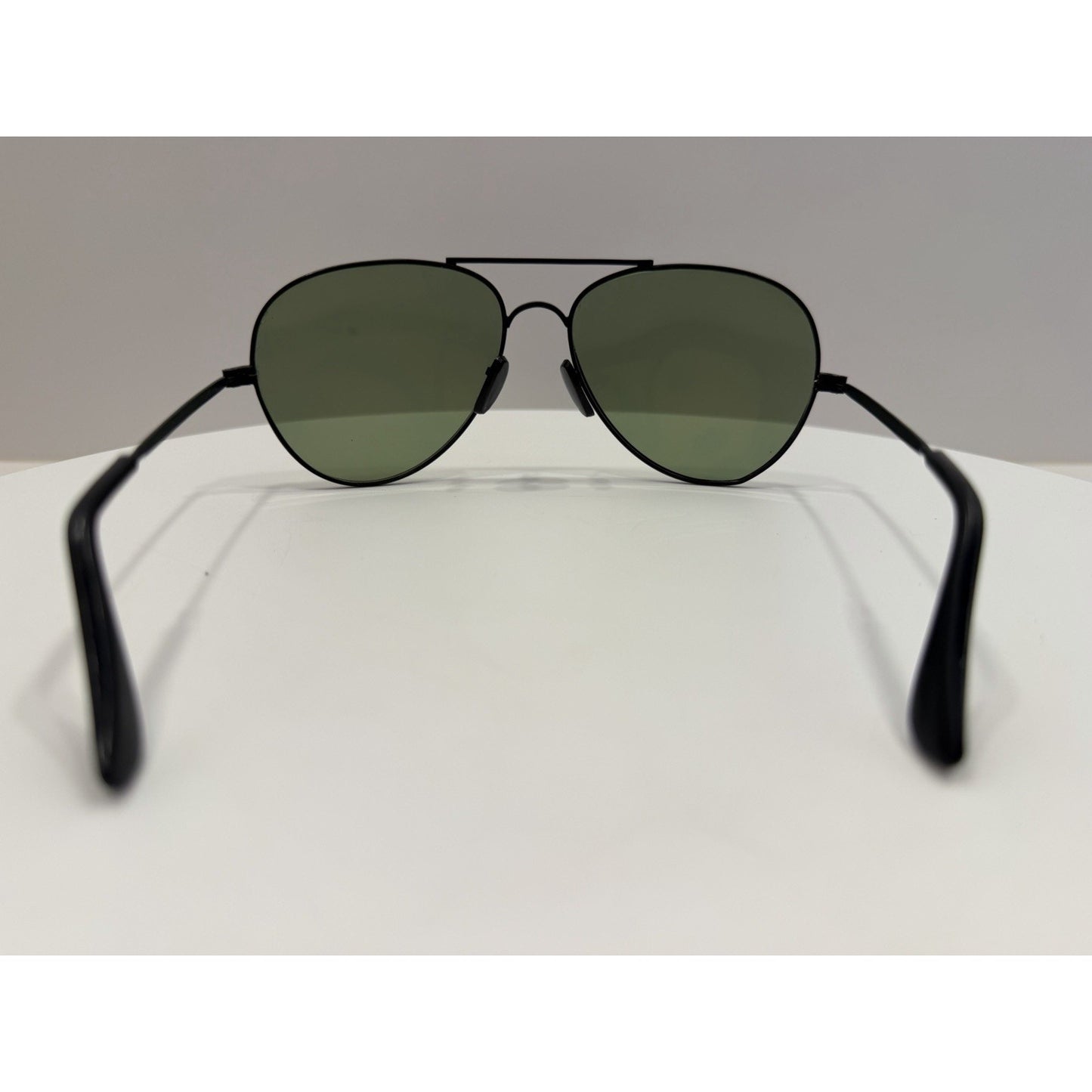 VINTAGE *NEW* 1970's Aviator Black Metal Frame Smoke Gray Lens Sunglasses
