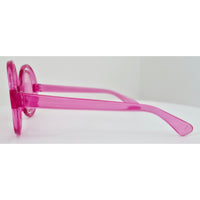VINTAGE *NEW* 1970's Glam Unisex Pink Round Frame with Pink Lens Sunglasses