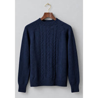 VINTAGE *NEW* 1960's Women's Navy Hand Loomed 100% Virgin Wool Sweater Size 40