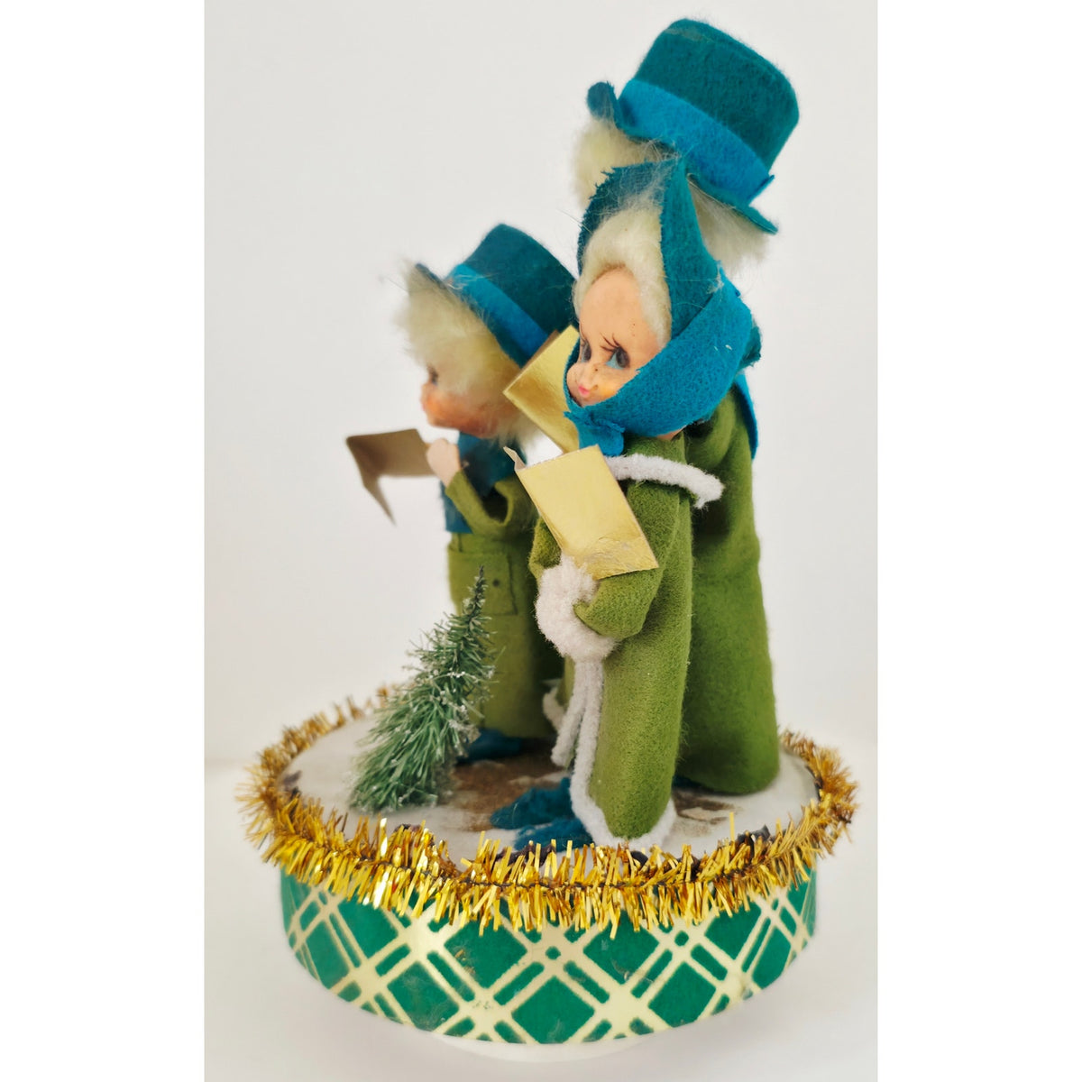 VINTAGE *NEW* 1960's Wind-Up Musical Choir Silent Night 2426 Green Made in Japan