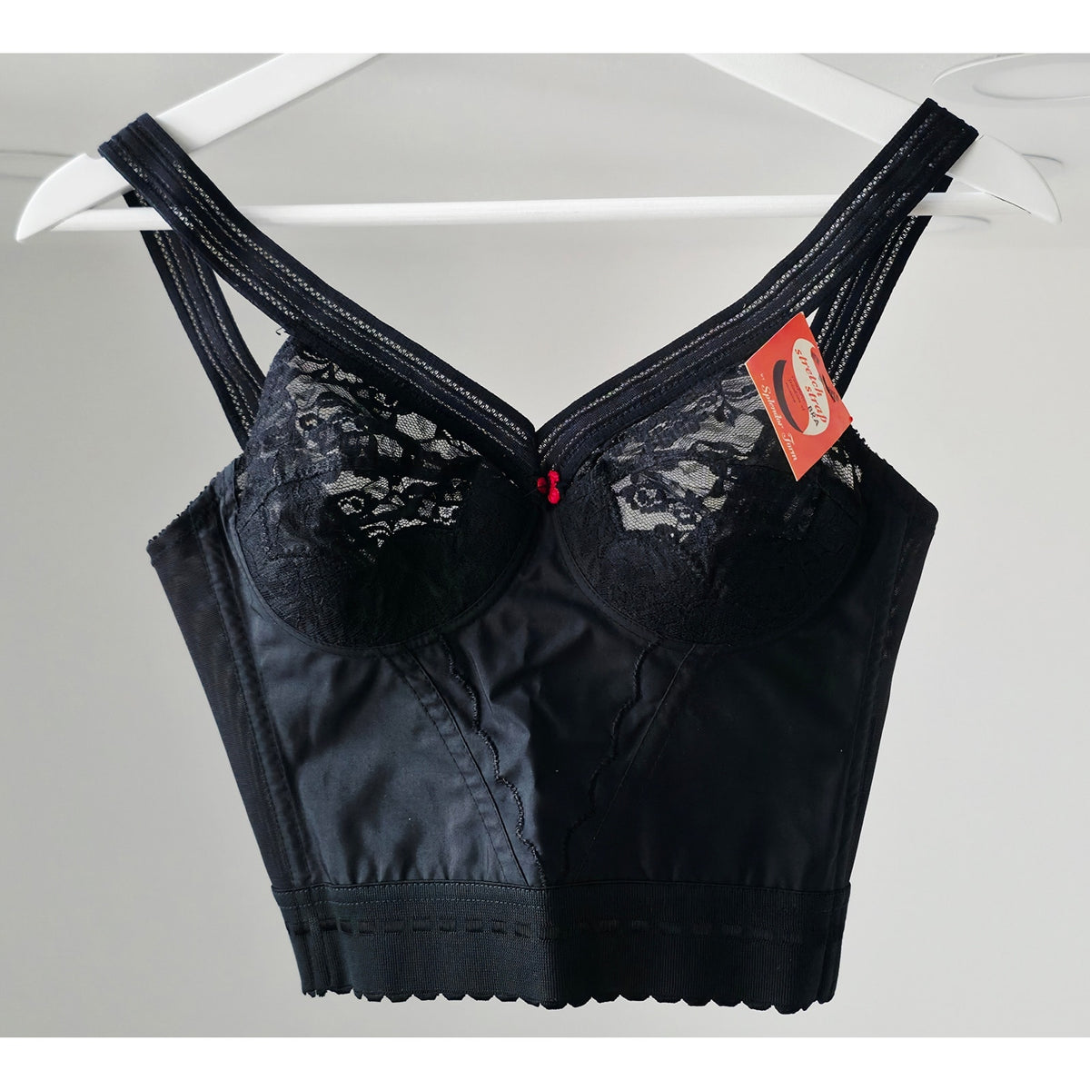 VINTAGE *NEW* 1960's Splendor Form Women's Stretch Strap Black Bra USA ...