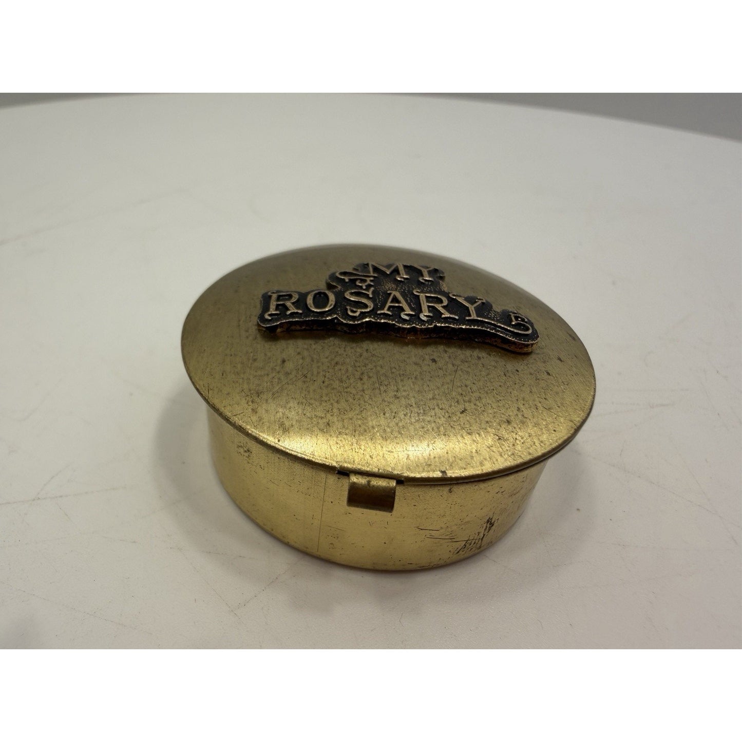 VINTAGE *NEW* 1960's Brass My Rosary 28mm Box