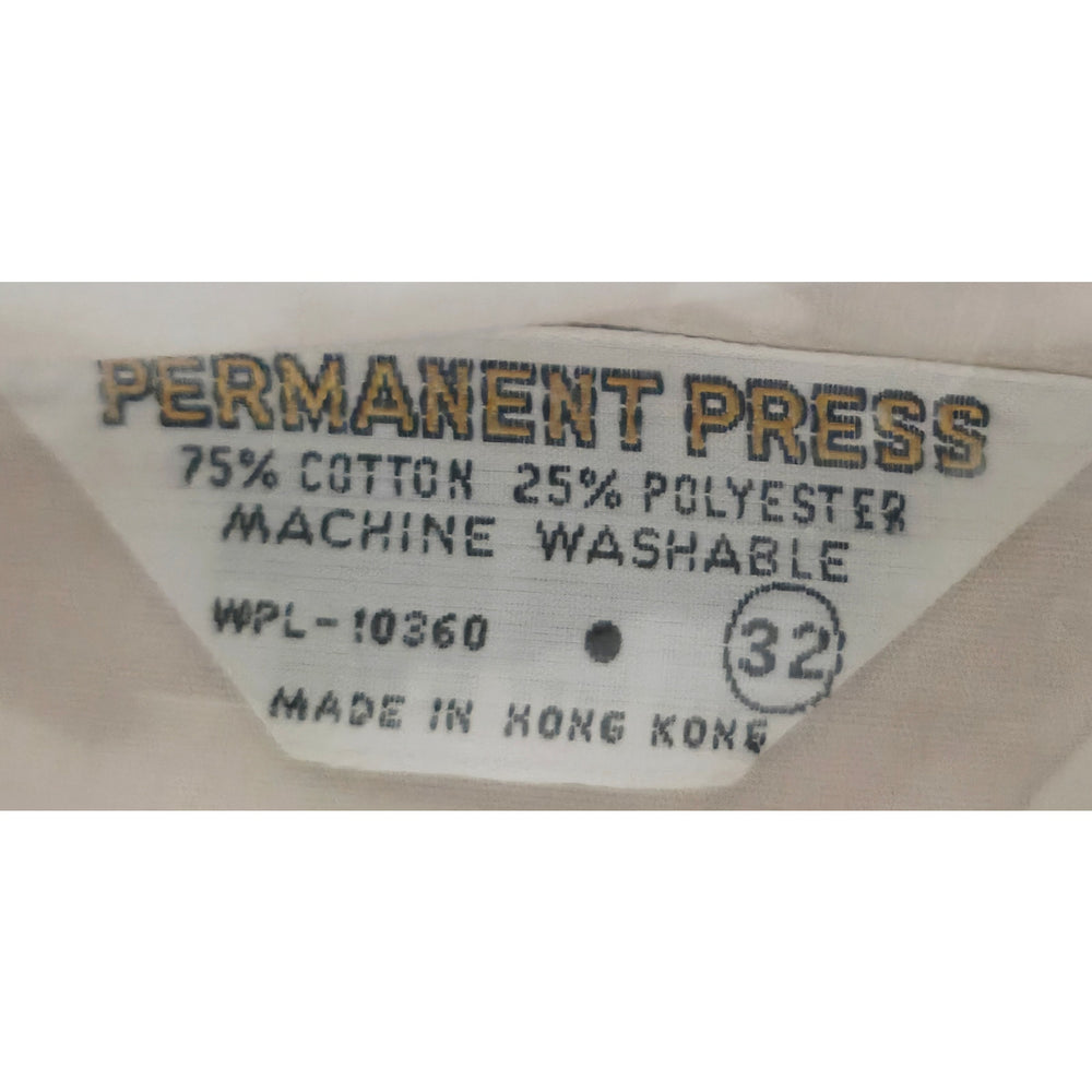VINTAGE *NEW* 1960's Women's Mini Fashion Shirt Beige Cotton Blend Size 32