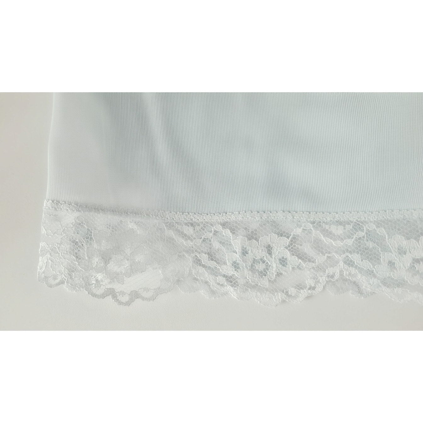 VINTAGE *NEW* 1960's Women's Light Blue with Lace Trim Slip Dress Size 34