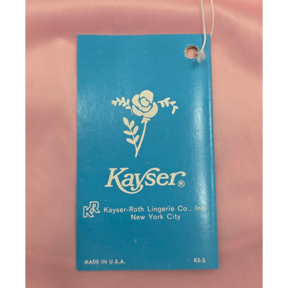 VINTAGE *NEW* 1960's Kayser Pink Slip  with White Lace Trim 100% Nylon Size 34