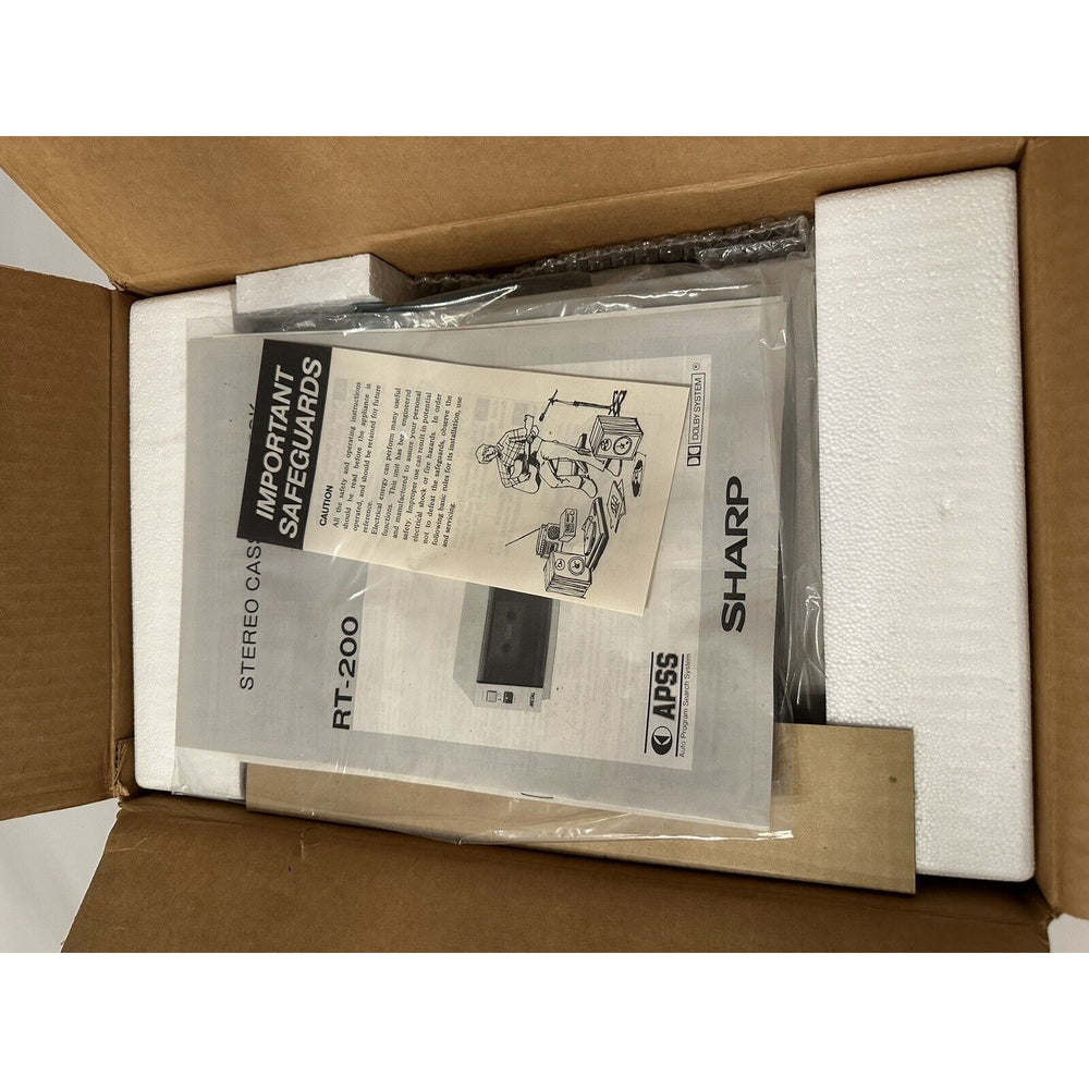 VINTAGE *NEW* 1980's Sharp RT-200 Japan Stereo Cassette Tape Deck