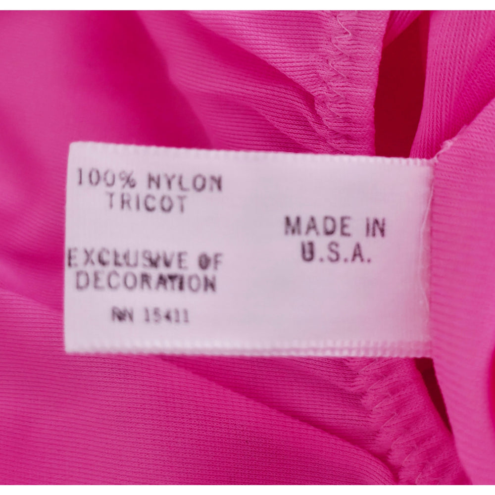 VINTAGE *NEW* 1970's Movie Star Women's Hot Pink Bodysuit Size M 14/16