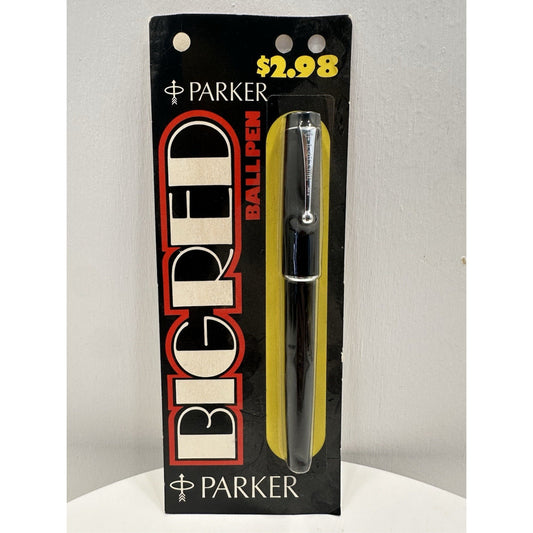 VINTAGE *NEW* 1970's Parker Big Red Ball Pen Sealed - Black