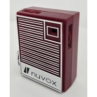 VINTAGE *NEW* 1960's Nuvox NV-80 Red & Silver AM Pocket Radio with Keychain