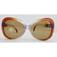 VINTAGE *NEW* 1970's Glam Brown Ombre Frame with Smoke Lens Oversize Sunglasses