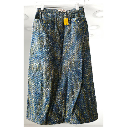 VINTAGE *NEW* 1960's Women's Multi-Color Pencil Skirt with Front Pockets Size 24