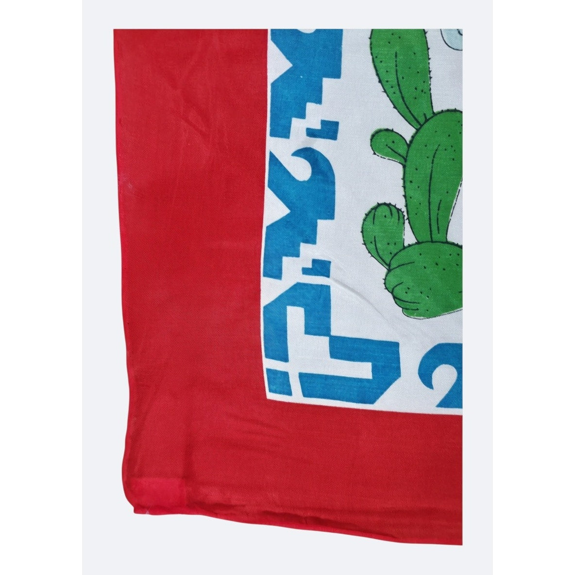 VINTAGE *NEW* 1950's "Juarez" Hand-Rolled Scarf 31" x "31" Red Japan