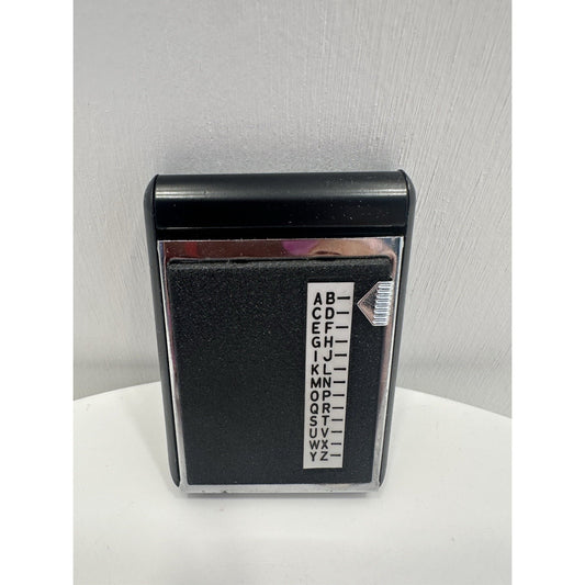 VINTAGE *NEW* 1960's Mini INDEX A-Z Flip Open Telephone Address Rolodex Black