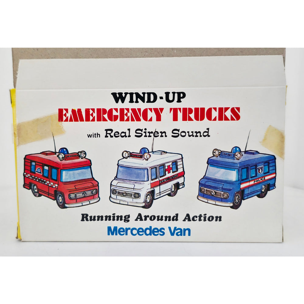 VINTAGE *NEW* 1960's Police Emergency Truck Mercedes Van w/Real Siren Sound 40