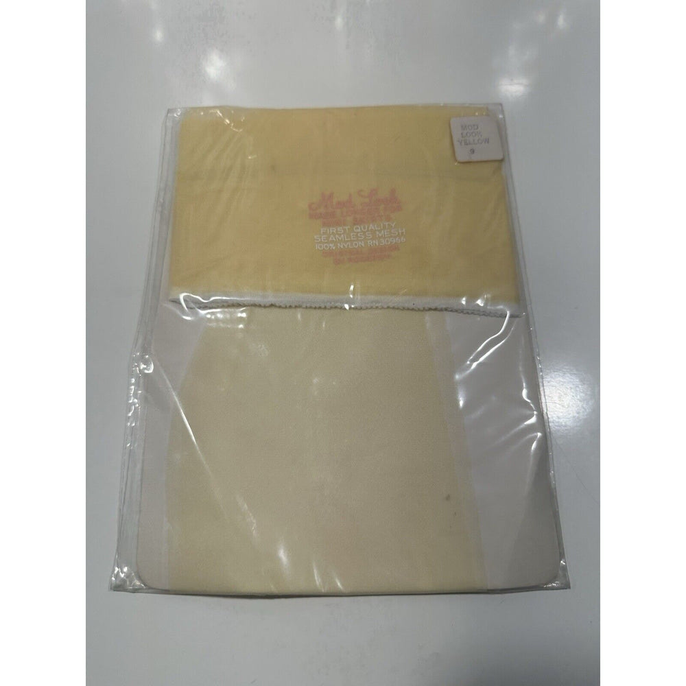 VINTAGE *NEW* Mod Look Hosiery-Seamless-Yellow/Pink/Shrimp Sets Sz9M
