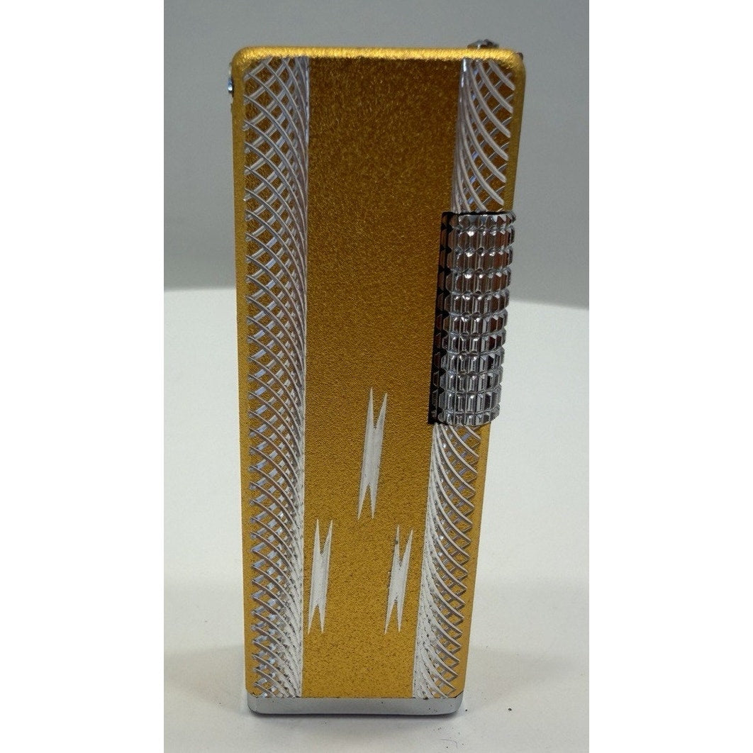 VINTAGE *NEW* 1950's Imperial Gold with Silver Design Super Lighter